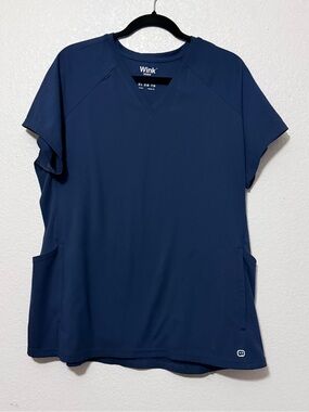 Wink Men’s Navy Short Sleeve V-Neck Top 0258